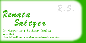 renata saltzer business card
