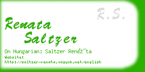 renata saltzer business card